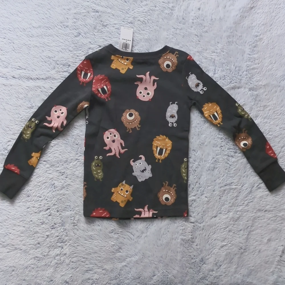 NWT 3T Old Navy Monster Pajama Set Cotton Gender-Neutral Spooky